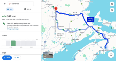 Grand Falls NB TAXI HALIFAX AIRPORT TRANSFER